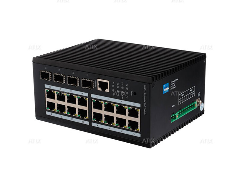PoE коммутатор ATIX AT-NS-16GP-4GS/I-480 (F)