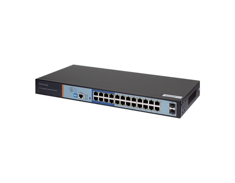 PoE коммутатор ATIX AT-NS-24GP-2GS/L2-230 (F)