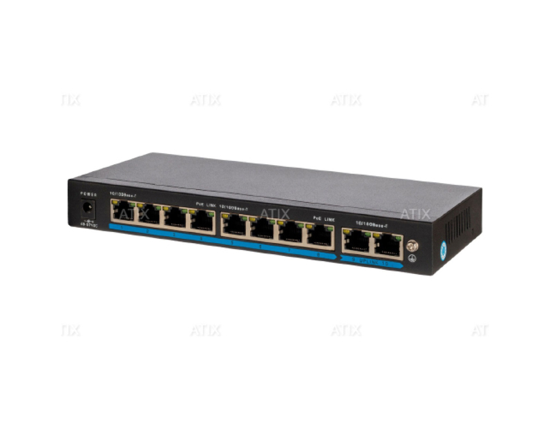 Неуправляемый РoЕ коммутатор на 10 портов ATIX AT-NS-8P2-120 (B)