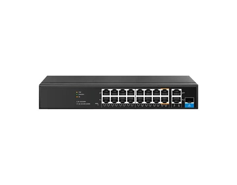 16-портовый РОЕ коммутатор с 2 Uplink и 1 SFP ATIX AT-NS-16P2G-1GS-150 (3F)
