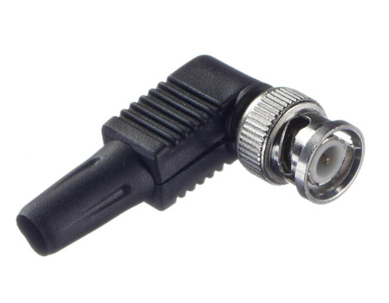 Коннектор BNC-7101B угловой, пластик, цинк  Optima Netko 52396