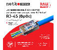 Коннектор RJ45 (8p8c) cat.5е, со сквозным отверстием (сквозной) EZNetko plug, экранированный, для одножильного и многожильного кабеля (нож с 2-мя зубцами), 100шт,  Optima Netko NC-RJ-45-(8p8c) - EPS