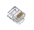 Коннектор RJ12 (6p6c), (нож с 2-мя зубцами), 100шт.,  Optima Netko NC-RJ-12b-(6p6c)
