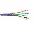 Кабель U/UTP4 cat.5e, 4 пары 24 AWG BC, 305м, нг(А)-HF LSZH - малодымный, не содержащий галогенов; фиолетовый; одножильный, FLUKE TEST,  Expert СКС Netko NETKO UTP-3777.05E.9B