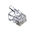 Коннектор RJ9 (4p4c), для телефонных трубок (нож с 2-мя зубцами), 100шт.,  Optima Netko NC-RJ-9-(4p4c)