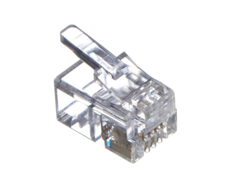 Коннектор RJ9 (4p4c), для телефонных трубок (нож с 2-мя зубцами), 100шт.,  Optima Netko NC-RJ-9-(4p4c)
