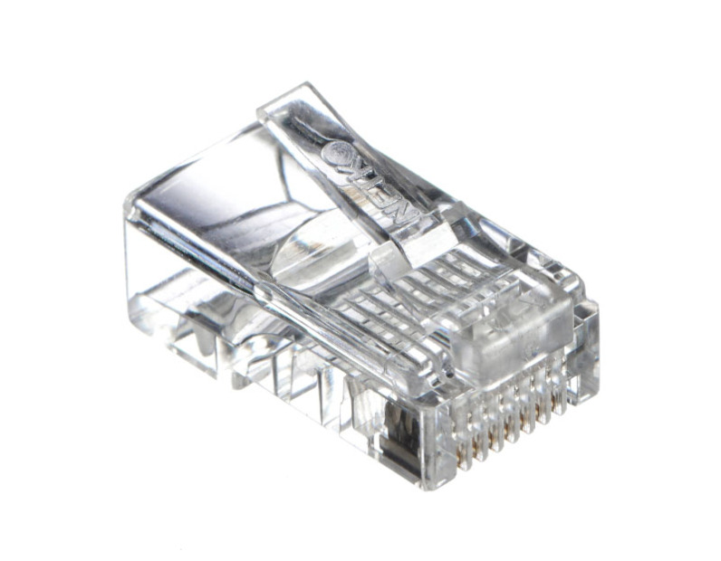 Коннектор RJ45 (8p8c) cat.5е, для одножильного и многожильного кабеля (нож с 3-мя зубцами), 100шт.,  Expert CKC Netko Netko RJ-45 (8p8c) кат.5e