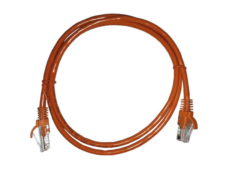 Патч-корд UTP4 cat 5e, 1,0м, ВС, LSZH, оранжевый, литой коннектор  Optima Netko N.BC.UTP.5e-1.0m-8-lszh
