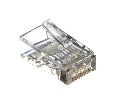 Коннектор RJ45 (8p8c) cat.5е, для одножильного и многожильного кабеля (нож с 2-мя зубцами), 100шт,  Optima Netko NC-RJ-45-(8p8c)-ctn