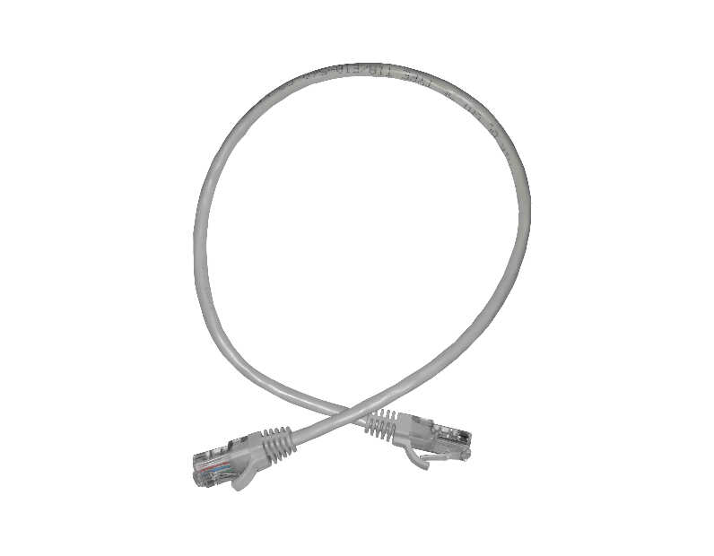 Патч-корд UTP4 cat 5е, 0,5м, ВС, LSZH, серый, литой коннектор  Optima Netko N.BC.UTP.5e-0.5m-2-lszh