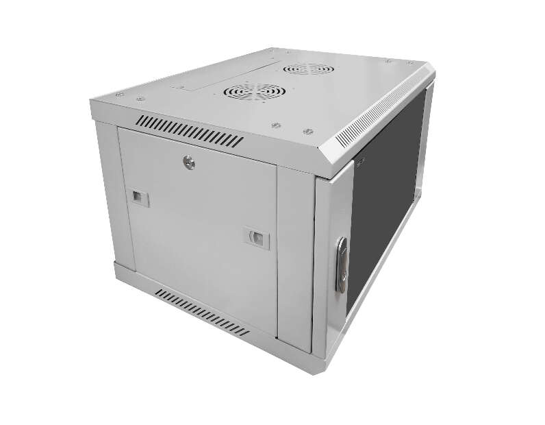 Шкаф настенный 6U серия WMA (Wall Maestro) (600х450х370), разборный, передняя стеклянная дверь, серый Netko