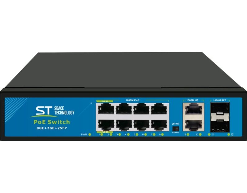 Space Technology ST-S814POE (8G/2G/2S/150W/АB/2BT) PRO Коммутатор