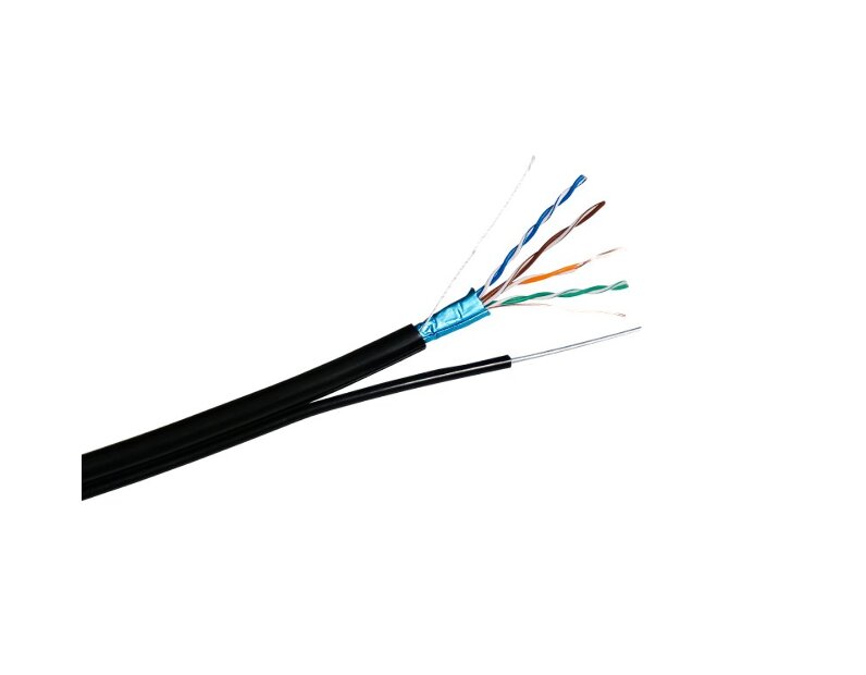 Кабель FTP CAT 5E CU 4x2x0,50 CU PE ВНЕШНИЙ С ТРОСОМ (МЕДНЫЙ)