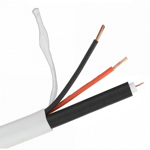 Кабель РК 75+2х0,5 (48) PVC ВНУТРЕННИЙ (белый, 200м) 00-00033722