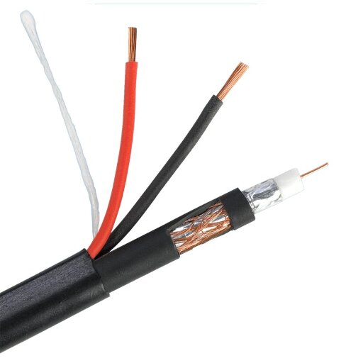 Кабель РК 75+2х0,75 (48) PVC ВНЕШНИЙ (черный, 200м) 00-00033718