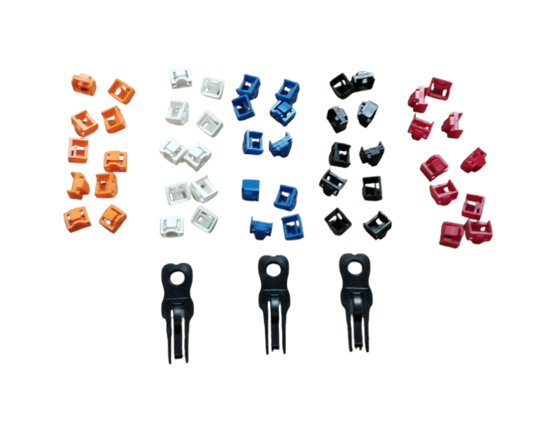 Блокиратор портов RJ45 (50шт) белый, черный, синий, красный, оранжевый, Optima + ключ Netko 70263
