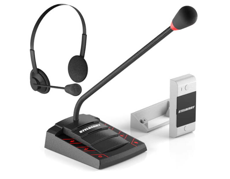 Переговорное устройство с гарнитурой «КЛИЕНТ-КАССИР» Stelberry S-402
