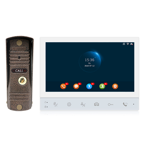 Комплект FHD аналоговой домофонии с WiFi и контроллером ATIX AT-I-K741F/TW (V2) White