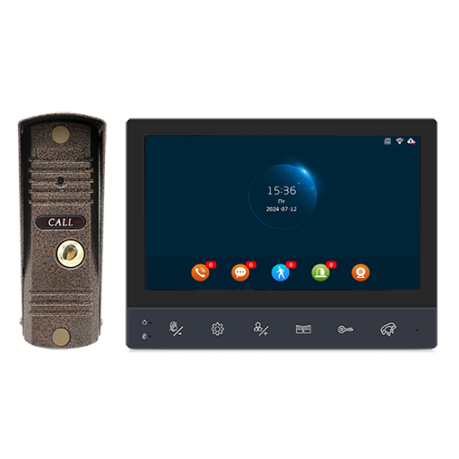 Комплект FHD аналоговой домофонии с WiFi и контроллером ATIX AT-I-K741F/TW (V2) Black