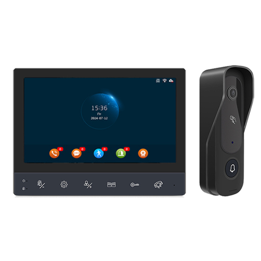 Комплект FHD аналоговой домофонии с WiFi и контроллером ATIX AT-I-K741F/TWСR Black