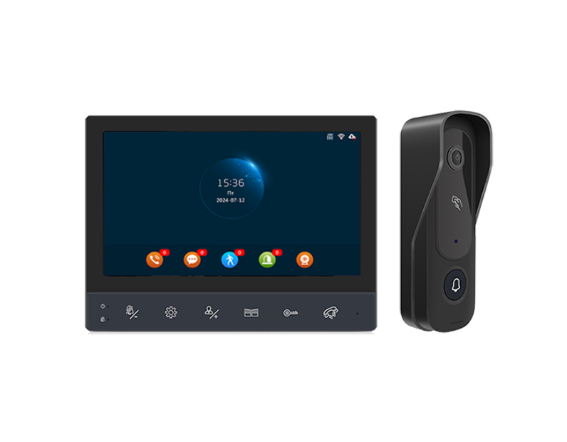 Комплект FHD аналоговой домофонии с WiFi и контроллером ATIX AT-I-K741F/TWСR Black