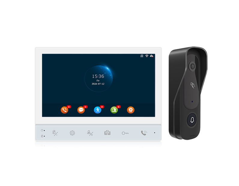 Комплект FHD аналоговой домофонии с WiFi и контроллером ATIX AT-I-K741F/TWСR White