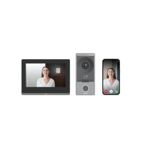 Комплект видеодомофона Uniview KIT/201S/372S с сенсорным экраном и Wi-Fi