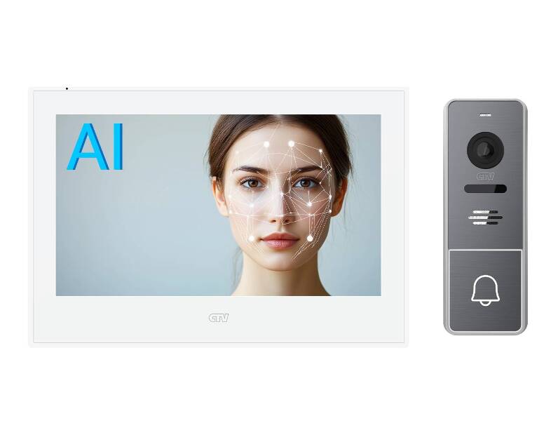 Комплект видеодомофона с искусственным интеллектом CTV 4704Ai Kit