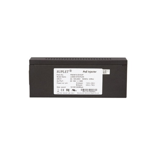 РОЕ инжектор Uniview PWR-DC5611-P@NB 60W, черный, защита от перегрузки