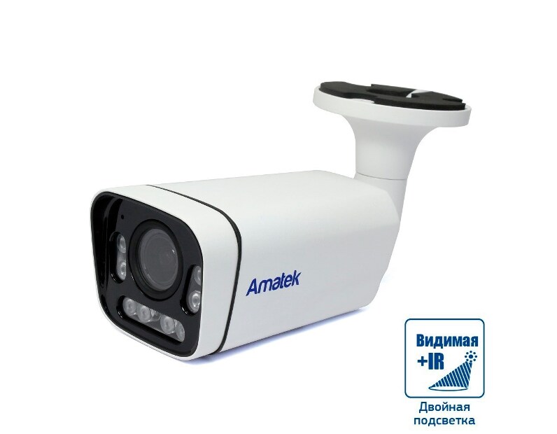 Уличная IP видеокамера 4Мп с совмещенной подсветкой Amatek AC-IS404VMSX