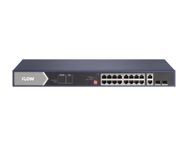 Неуправляемым PoE-коммутатором с 16 Gigabit-портами
