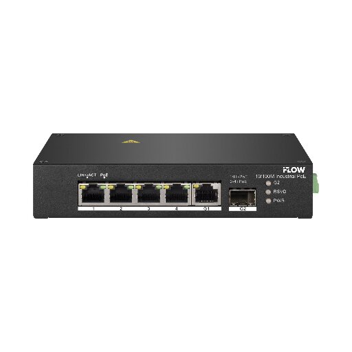 Неуправляемый промышленный 4-портовый PoE-коммутатор F-SW-IU406HPOE
