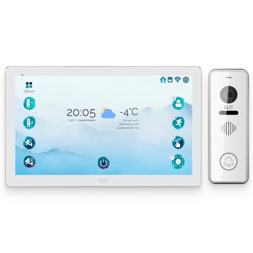 Комплект видеодомофона с ИИ-записью и удаленным доступом CTV 5109AI Kit (M5109AI + D4001)