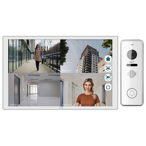 Комплект видеодомофона с ИИ-записью и видеорегистратором CTV 5121 Q Kit (5121 Q + D4001)