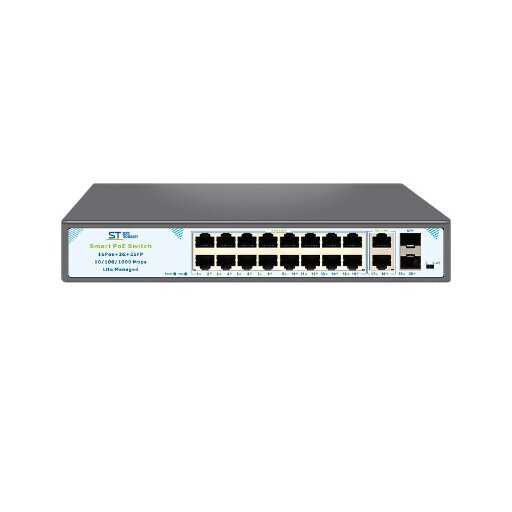 Коммутатор Space Technology ST-S1617POE 00-00113074 16 портов PoE 300 Вт управляемый