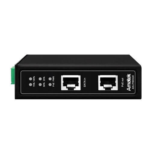 РОЕ инжектор Amatek AN-PI90GX 90 Вт 2.5 Гбит/с на DIN-рейку