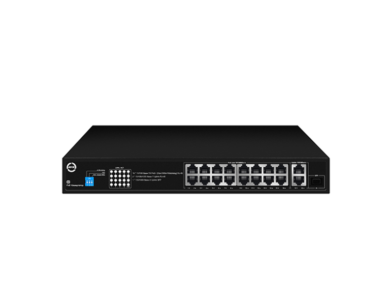 16-портовый РОЕ коммутатор с 2 Uplink и 1 SFP ATIX AT-NS-16P2G-1GS-200 (3E)