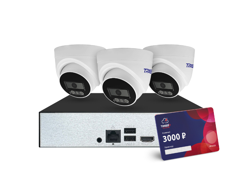 TRASSIR TR-Lite1110+3L2S5+Cloud3000 Комплект видеонаблюдения