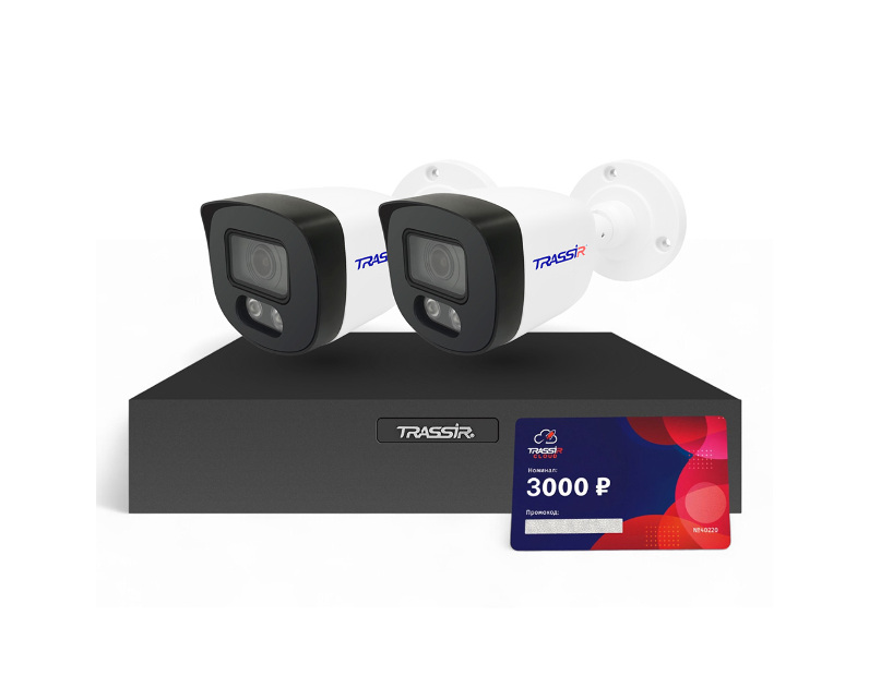 TRASSIR TRLite1106-4PCloud3000 (2TRLite L2B5) Комплект видеонаблюдения