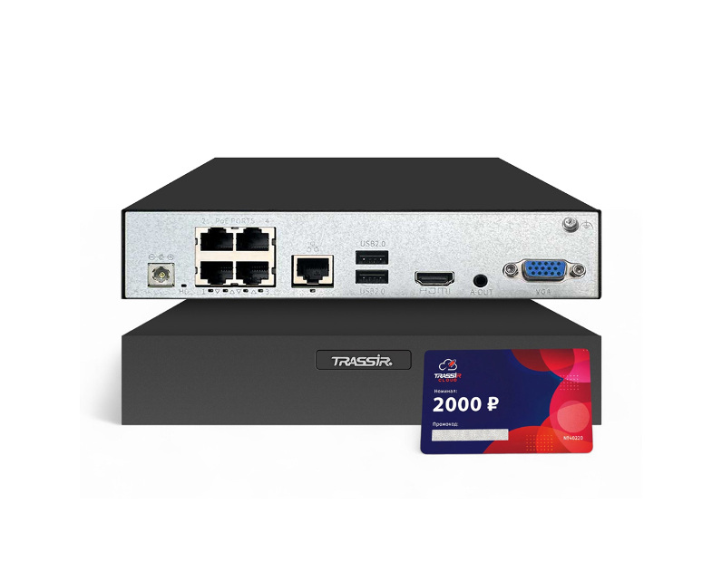 TRASSIR TRLite1106-4PCloud2000 Комплект видеонаблюдения