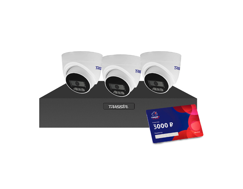 TRASSIR TR-Lite 1106 + TR-Lite L2S5 + Cloud 3000 Комплект видеонаблюдения